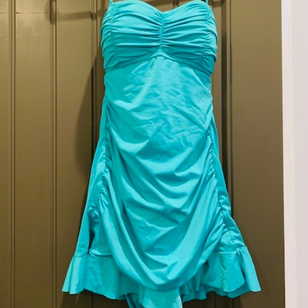 One piece swimsuit swim dress ruffle skirt
